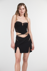 Cut out mini skirt