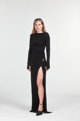 Cut out jersey maxi dress